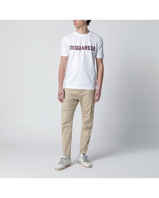 DSquared² Natural Cottonblend Trousers for men