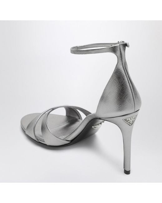 Prada White Heeled Sandals