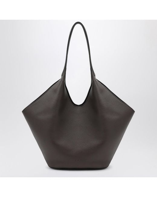 Aesther Ekme Black Phantom Tote In Hazelnut Leather
