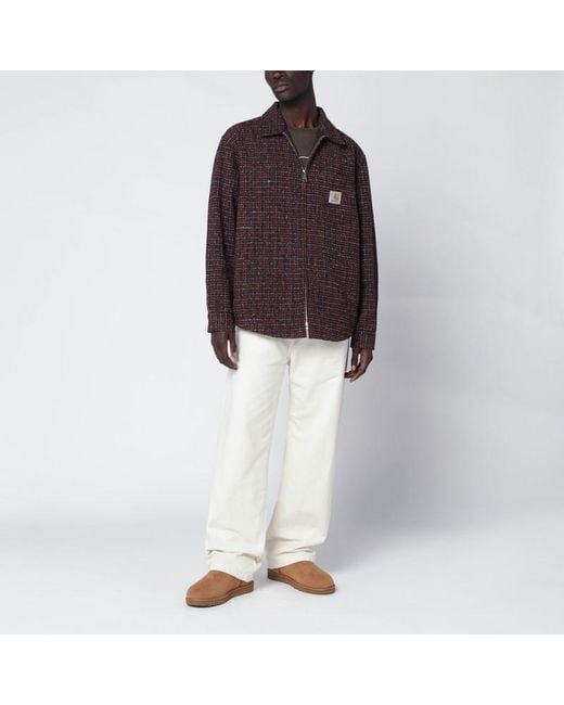 Carhartt Brown Bellamy Check/Deep Night Overshirt for men