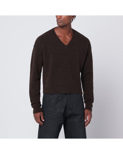Maglione in misto alpaca di Rick Owens in Black da Uomo