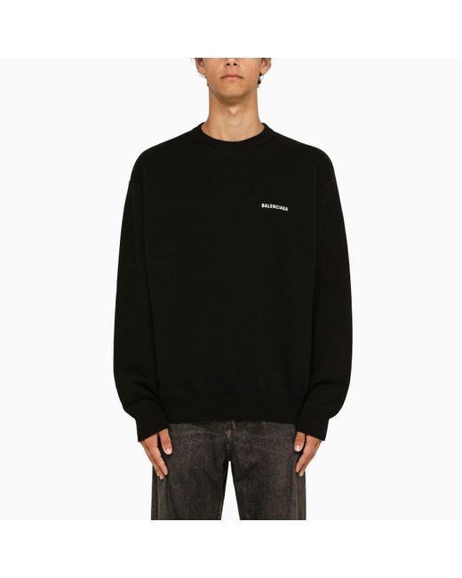 Balenciaga black crew on sale neck