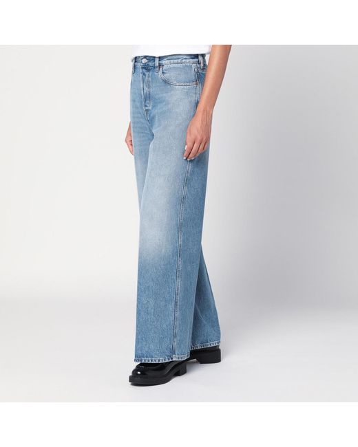 Jean Ample Effet Délavé Gucci en coloris Blue