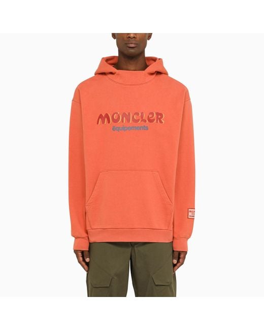MONCLER X SALEHE BEMBURY Orange Cotton Jersey Sweatshirt for men