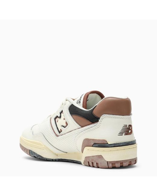 Sneaker bassa 550 bianca/marrone vintage di New Balance in White da Uomo