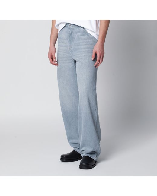 Our Legacy Blue Vast Cut High-Waisted Wide-Leg Cotton Denim Jeans for men