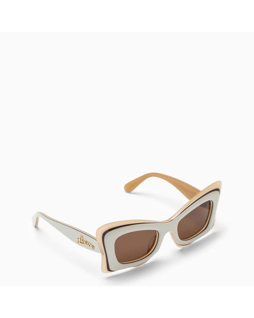 Loewe Brown Butterfly /beige Acetate Sunglasses