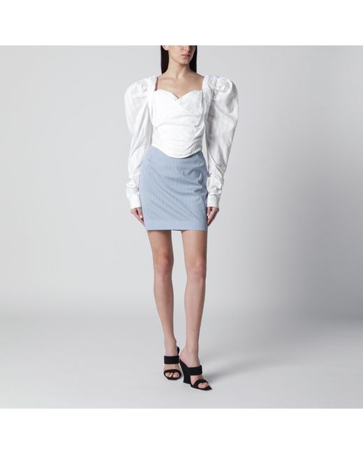 Vivienne Westwood Blue Light Striped Mini Skirt