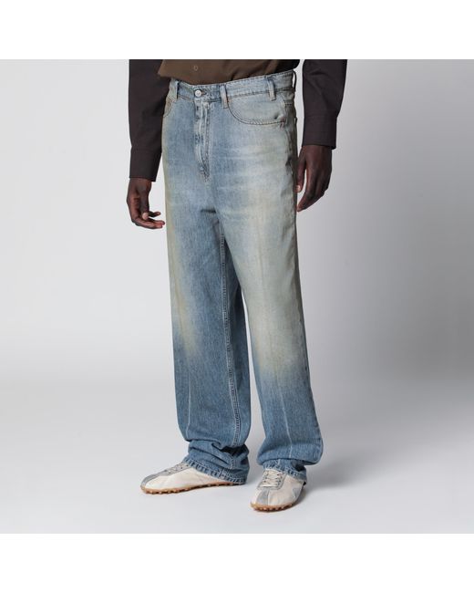 MM6 by Maison Margiela Blue Mid- Washed-Effect Denim Jeans for men