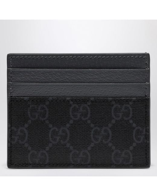 Gucci Black gg Supreme /grey Fabric Card Holder for men