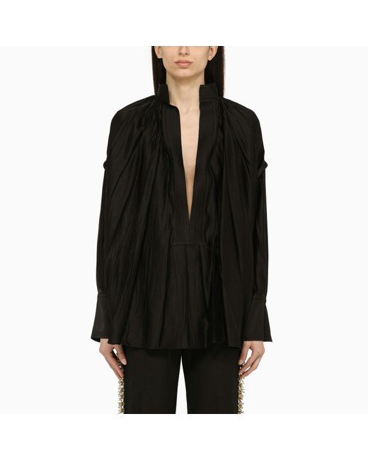 Ferragamo Black Caftan Shirt