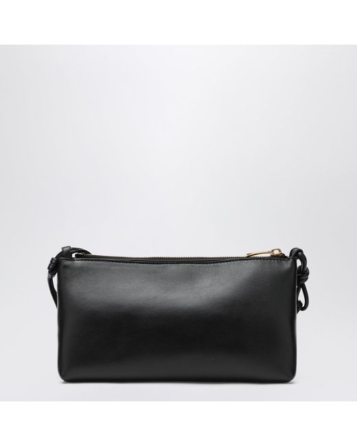 Bottega Veneta Black Double Patch Leather And Intrecciato Bag