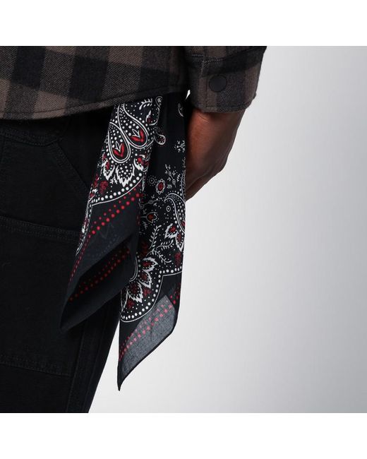 Destin Black Check Pattern Wool And Cashmere Overshirt for men