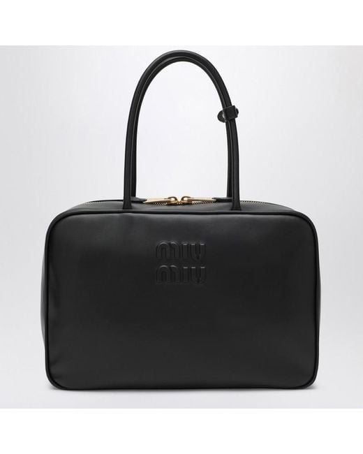 Miu Miu Black Beau Sac En Cuir Noir