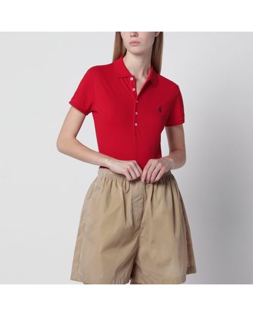 Polo Ralph Lauren Red Slim-Fit Polo Shirt