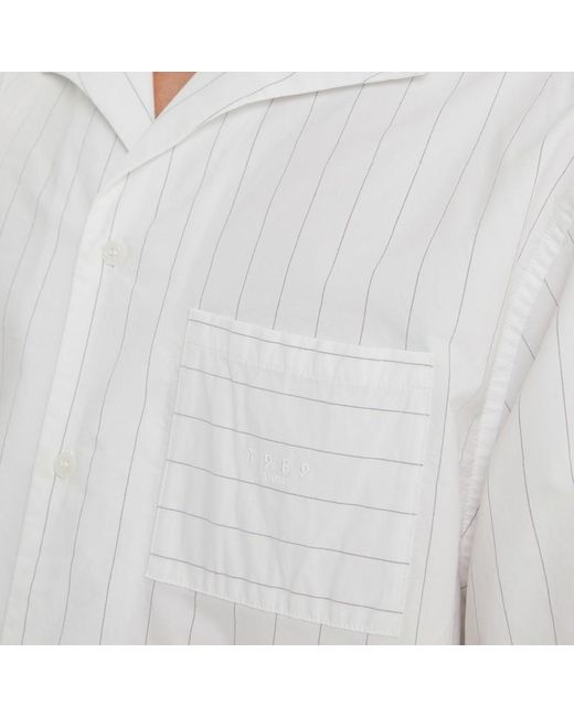 Camicia da bowling bianca a righe di 1989 STUDIO in White da Uomo