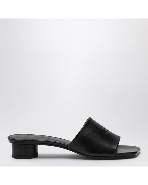 MM6 by Maison Margiela Black Anatomic Sandals With Low Heel