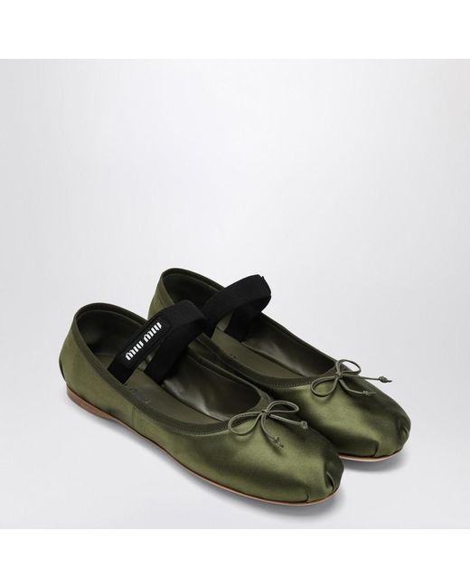 Miu Miu Green Ballerinas