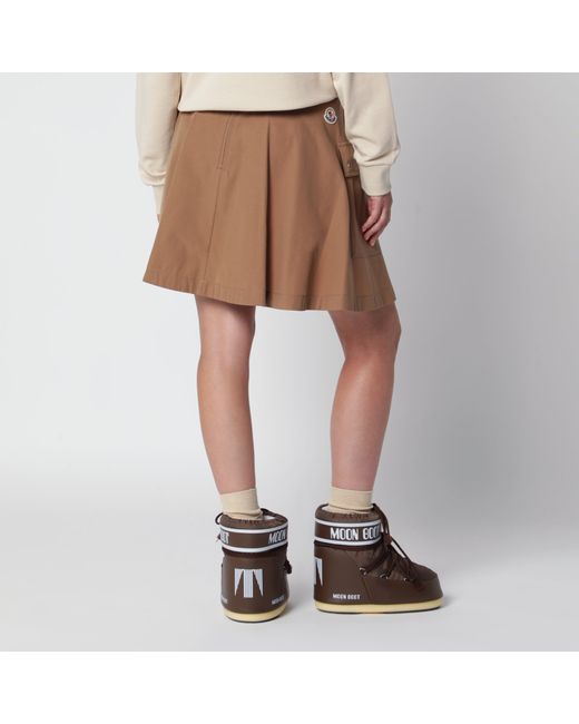Moncler Brown Light Cotton-Blend Skirt