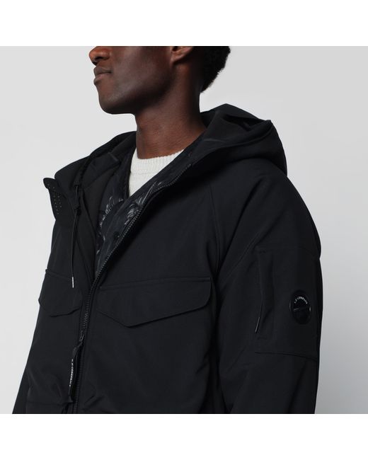C P Company Black Padded Zip-Up Jacket for men