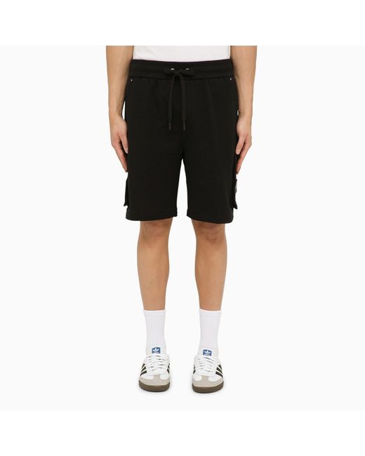 Moose Knuckles Black Cotton Bermuda Shorts for men
