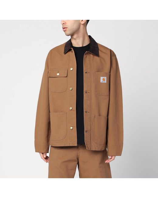 Carhartt Brown Michigan Coat Hamilton /tobacco Rinsed for men