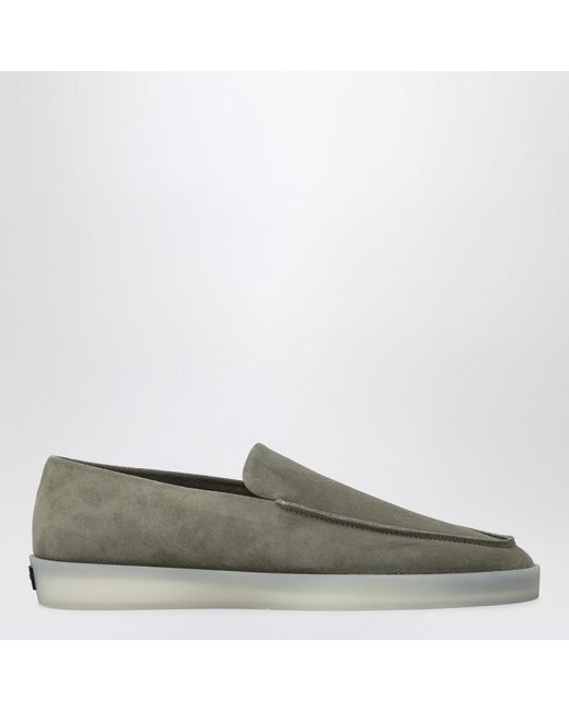 Mocassino color salvia in suede di Fear Of God in Green da Uomo