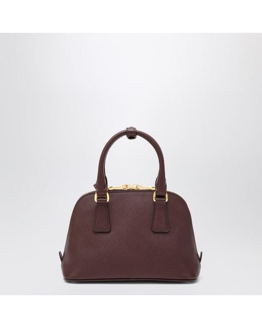 Prada Brown Promenade-Tasche Bordeaux