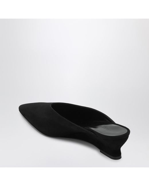 Le Monde Beryl Black Wedge Mule In Suede