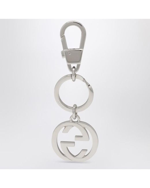 Gucci White Gg Keychain for men