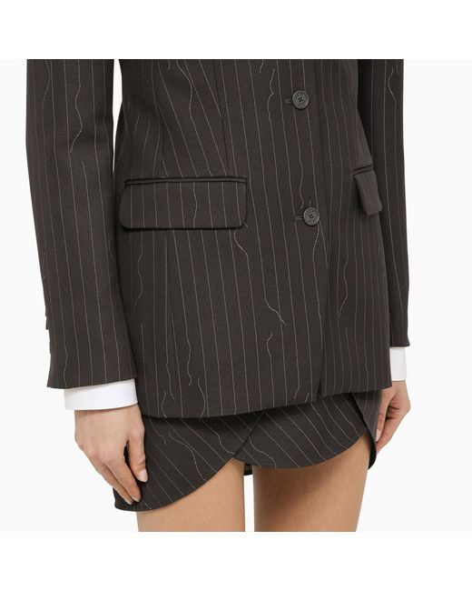 Off-White c/o Virgil Abloh Black Single-Breasted Pinstripe Jacket
