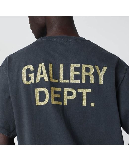 GALLERY DEPT. Black Big Reaper Atk Vintage-Effect T-Shirt for men