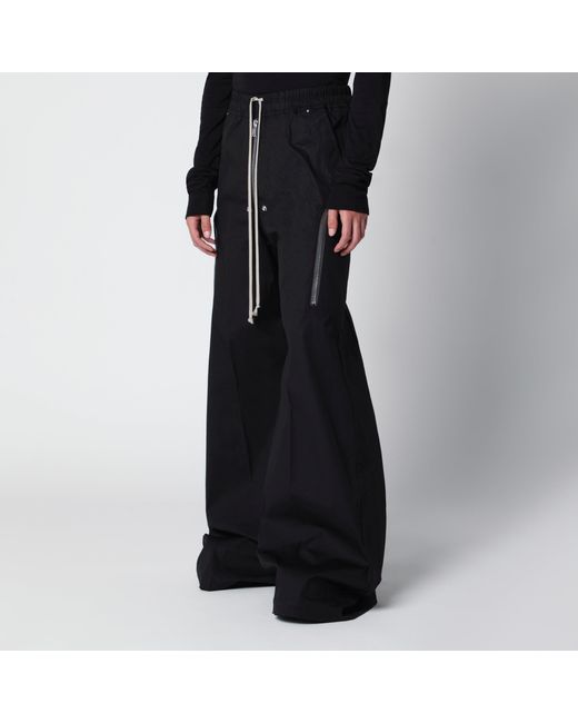 Rick Owens Black Cotton Trousers for men