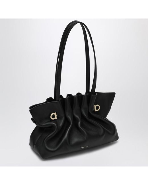 Soft-bag small nera in pelle di Ferragamo in Black