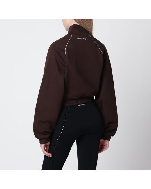 Balenciaga Brown Techwear Zip-Up Jacket