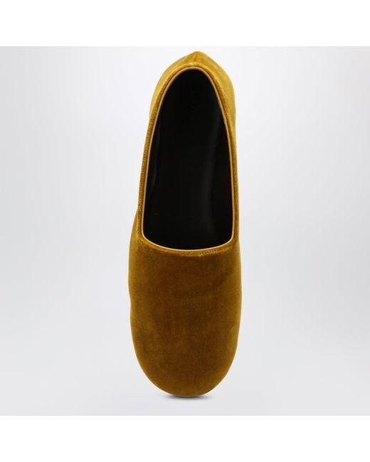 The Row Brown Ponti Velvet Slip-On Slippers