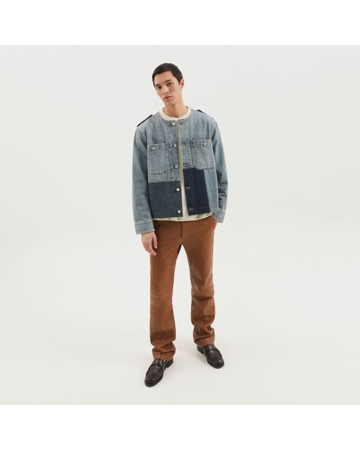 1989 STUDIO Blue Denim Jacket With Patches for men