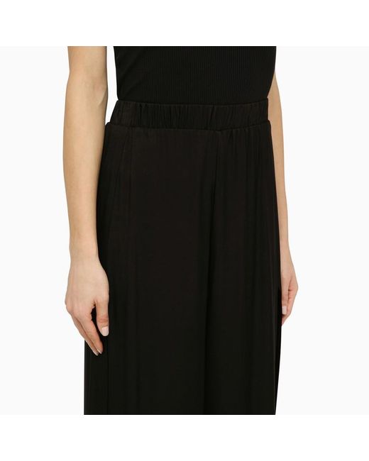 FEDERICA TOSI Black Viscose Palazzo Trousers