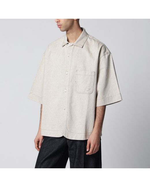 Jacquemus White Paysan De-Nîmes Light Denim Shirt for men