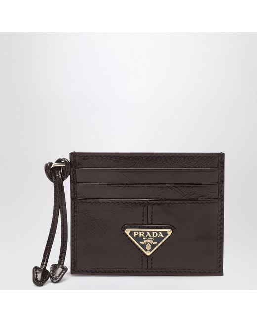 Prada Black Leather Card Holder