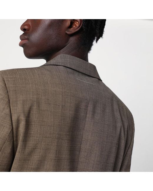 MM6 by Maison Margiela Single-breasted Jacket Brown In Wool Blend for men