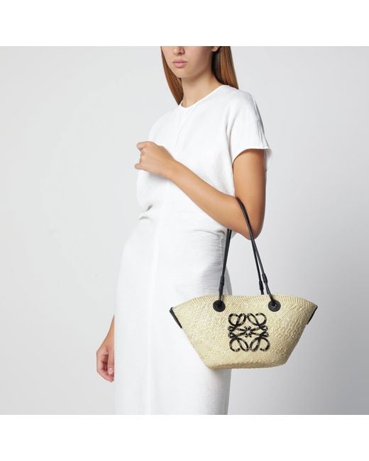 Loewe White Small Anagram Basket Bag