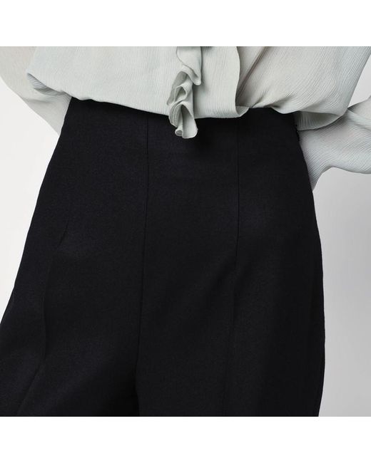 Pantalone in misto lana di Alberta Ferretti in Black