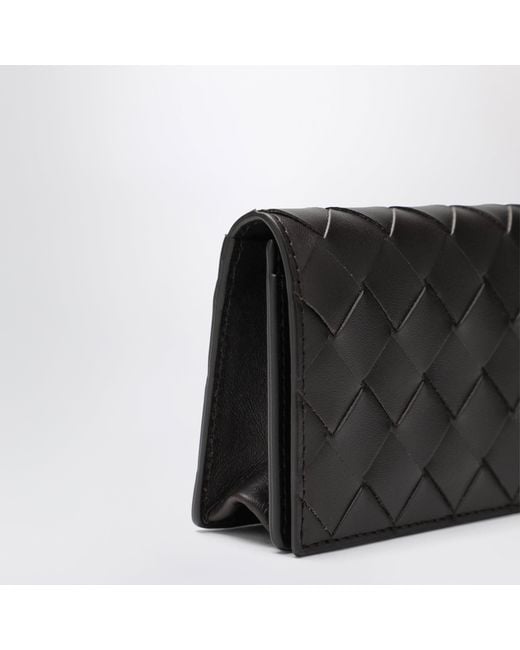 Bottega Veneta Black Intrecciato Business Card Holder for men