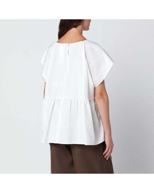 Weekend by Maxmara White Cotton Poplin Blouse