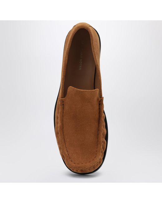 Dries Van Noten Brown Suede Loafers for men