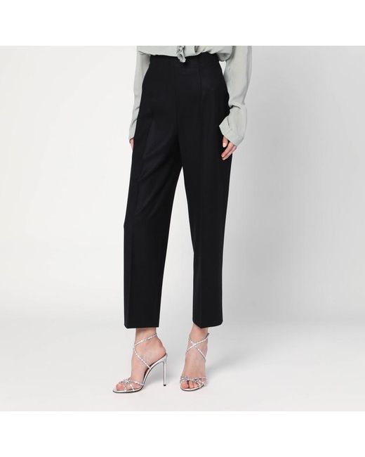 Pantalone in misto lana di Alberta Ferretti in Black