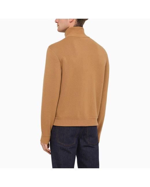 Gucci Natural Camel-coloured Suede And Wool Bomber Jacket for men