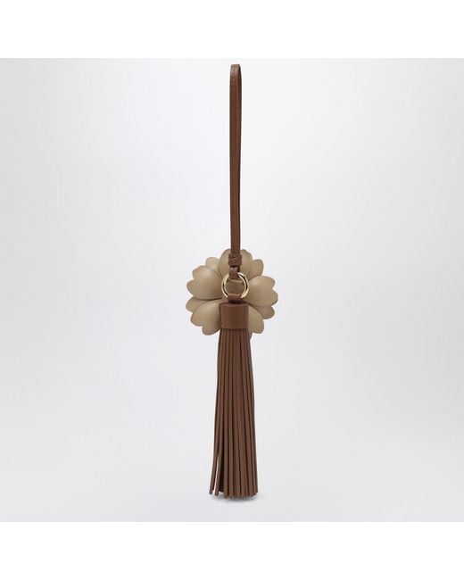 Miu Miu Metallic Cognac-Colored Nappa Trick With Flower Detail