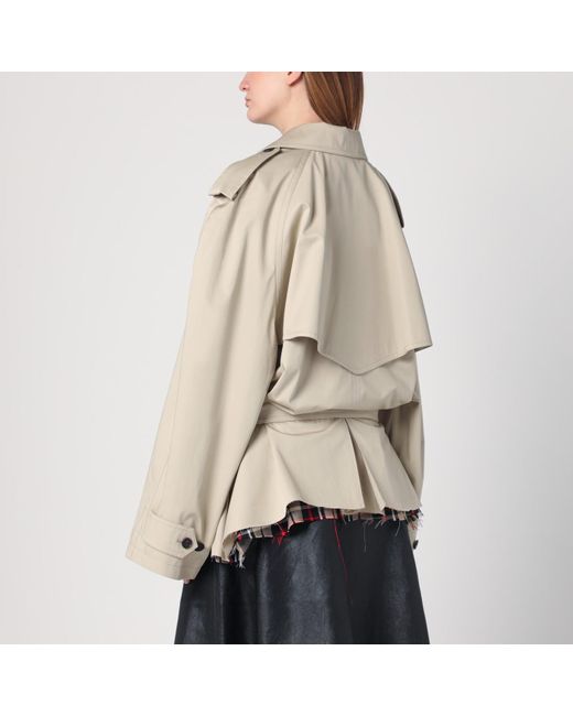 トレンチコート BALENCIAGA COTTON TWILL CROPPED TRENCH COAT BALENCIAGA | Oversized Cropped Cotton Trench Coat | Women